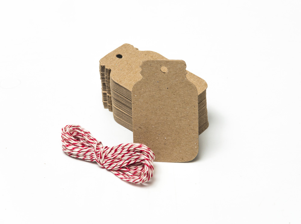 Tarjetas Etiquetas Vintage Kraft Tags 7x4cm Frasco Mason Jar